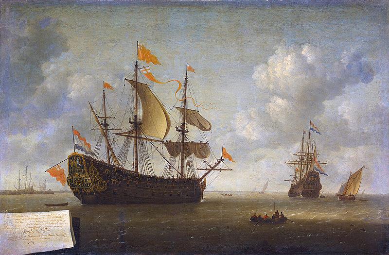 Jeronymus van Diest The seizure of the English flagship 'Royal Charles,' captured during the raid on Chatham, June 1667. Germany oil painting art